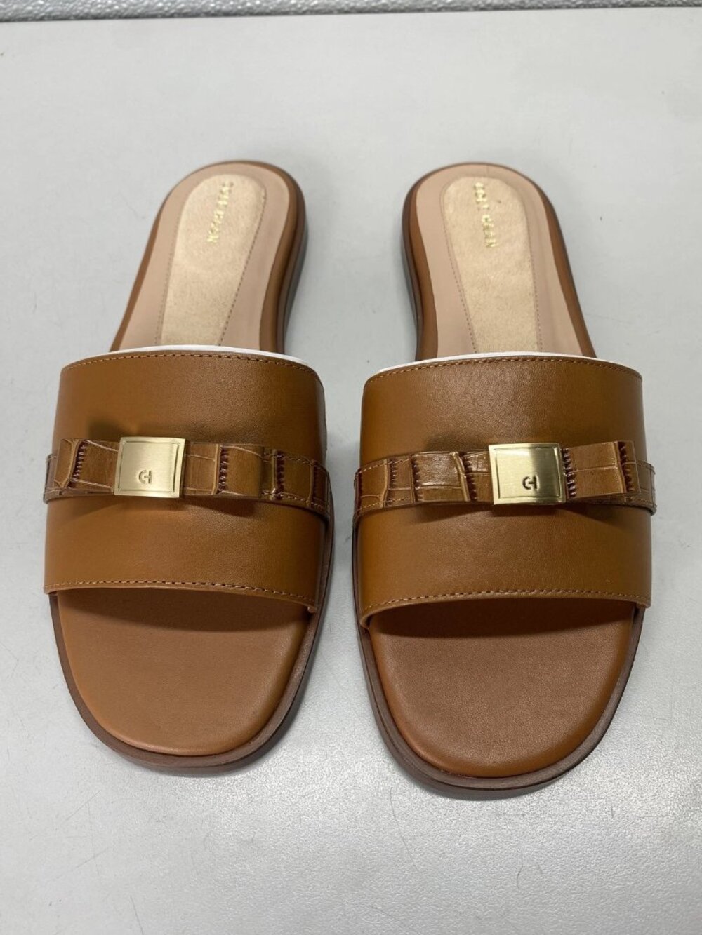 NEW Cole Haan Go-To Emalia Slides British Tan Women’s Size 9